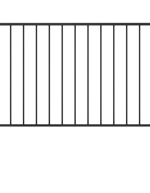 Загрузите изображение в средство просмотра галереи, Panou de gard cu stâlpi, negru, 1,7 x 0,75 m, oțel
