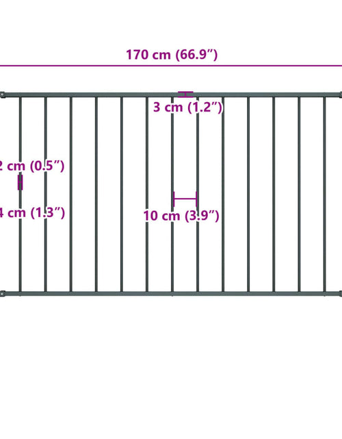 Загрузите изображение в средство просмотра галереи, Panou de gard cu stâlpi, antracit, 1,7 x 0,75 m, oțel
