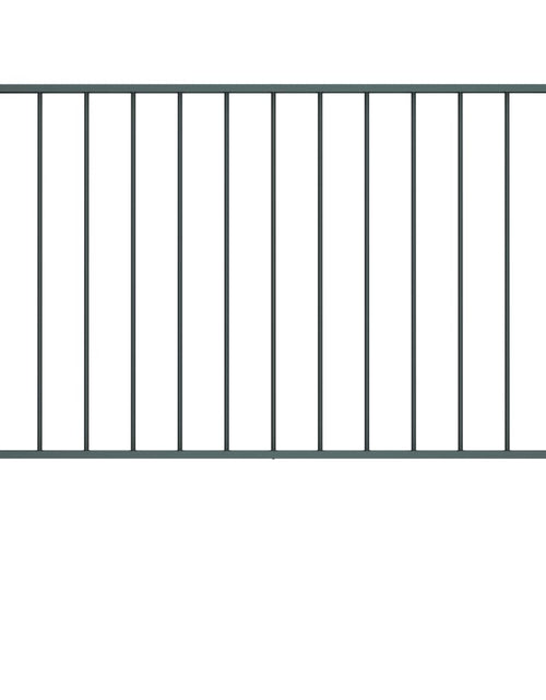 Загрузите изображение в средство просмотра галереи, Panou de gard cu stâlpi, antracit, 1,7 x 1,25 m, oțel
