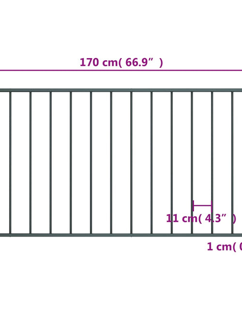 Загрузите изображение в средство просмотра галереи, Panou de gard, antracit, 1,7x0,75 m, oțel vopsit electrostatic
