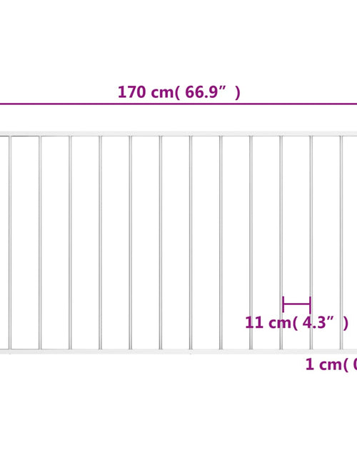 Загрузите изображение в средство просмотра галереи, Panou de gard, alb, 1,7 x 0,75 m, oțel vopsit electrostatic
