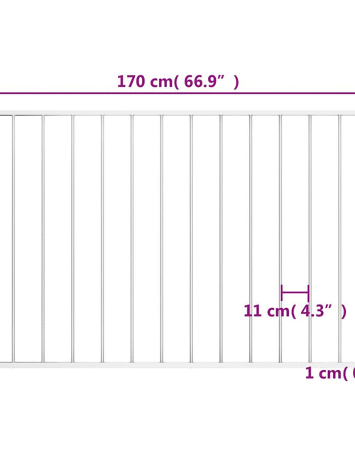 Загрузите изображение в средство просмотра галереи, Panou de gard, alb, 1,7 x 1,25 m, oțel vopsit electrostatic
