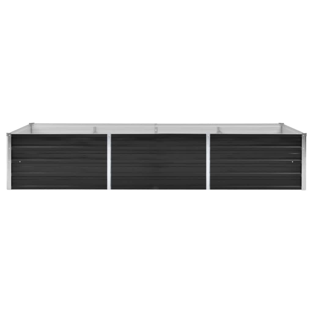 Strat înălțat de grădină antracit 240x80x45 cm oțel galvanizat