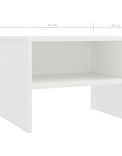 Încărcați imaginea în vizualizatorul Galerie, Noptieră, alb, 40x30x30 cm, lemn prelucrat
