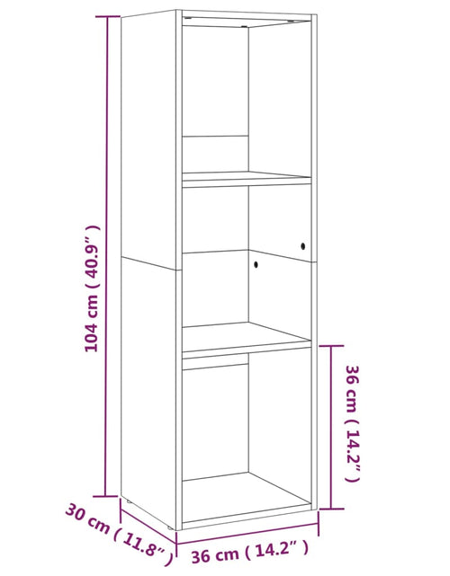 Загрузите изображение в средство просмотра галереи, Bibliotecă/Comodă TV, stejar Sonoma, 36 x 30 x 114 cm, PAL
