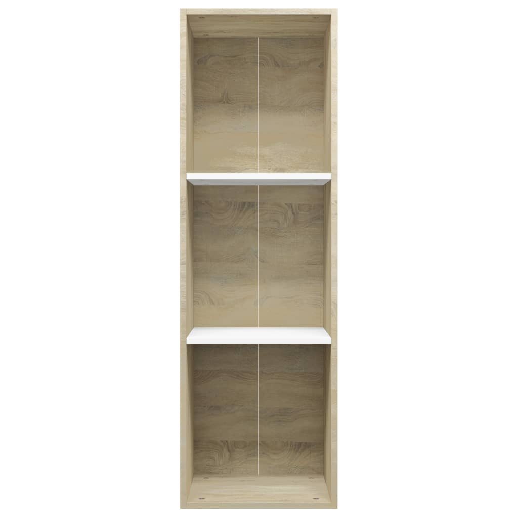 Bibliotecă/Dulap TV alb/stejar sonoma 36x30x114cm lemn compozit