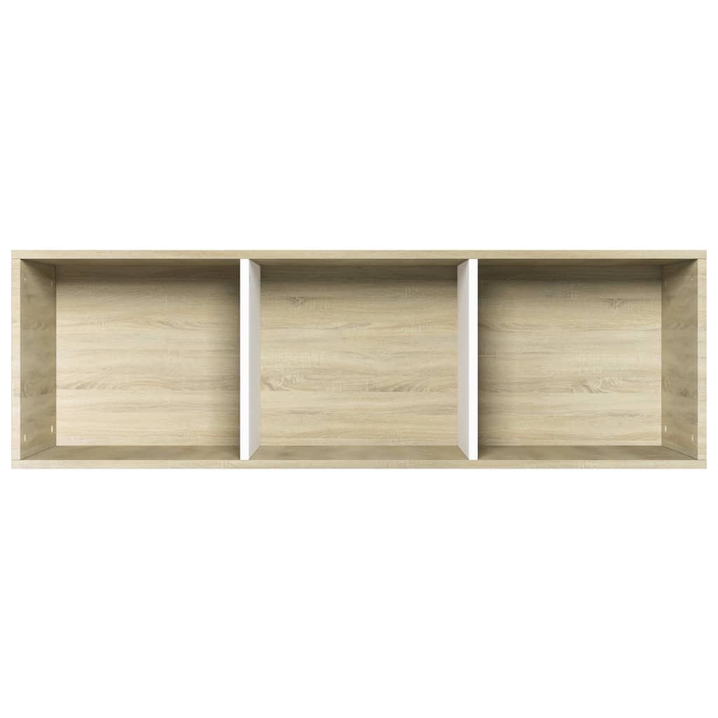 Bibliotecă/Dulap TV alb/stejar sonoma 36x30x114cm lemn compozit