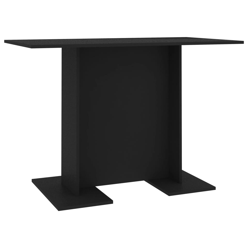 Masă de bucătărie, negru, 110x60x75 cm, PAL