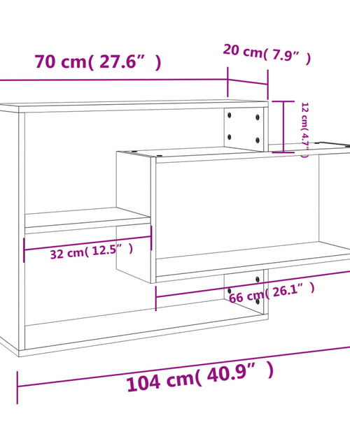 Încărcați imaginea în vizualizatorul Galerie, Rafturi de perete, gri beton, 104x20x58,5 cm, lemn prelucrat
