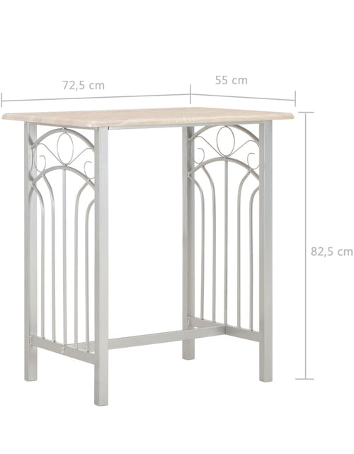 Загрузите изображение в средство просмотра галереи, Set mobilier de bar, 3 piese, lemn și oțel
