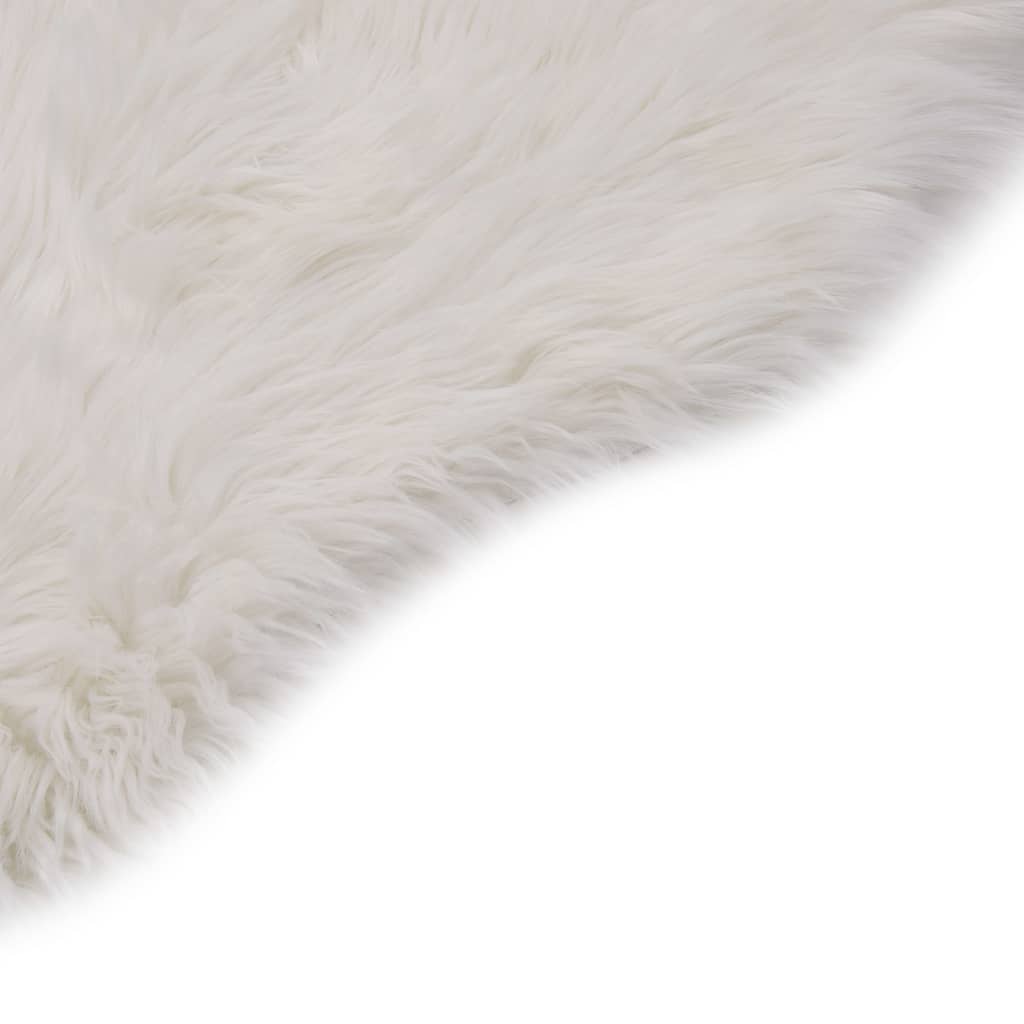 Covor, alb, 60 x 90 cm, piele de oaie artificială