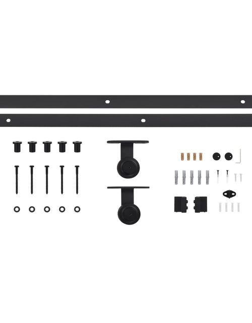 Încărcați imaginea în vizualizatorul Galerie, Set feronerie pentru uși glisante SKIEN, negru, 200 cm, oțel - Lando
