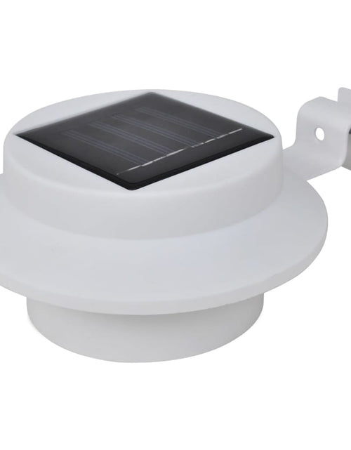 Загрузите изображение в средство просмотра галереи, Lămpi solare de exterior pentru gard cu LED, 12 buc., alb
