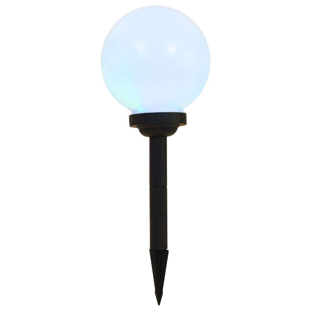 Lămpi solare de exterior, 6 buc., 20 cm, RGB, sferic, LED