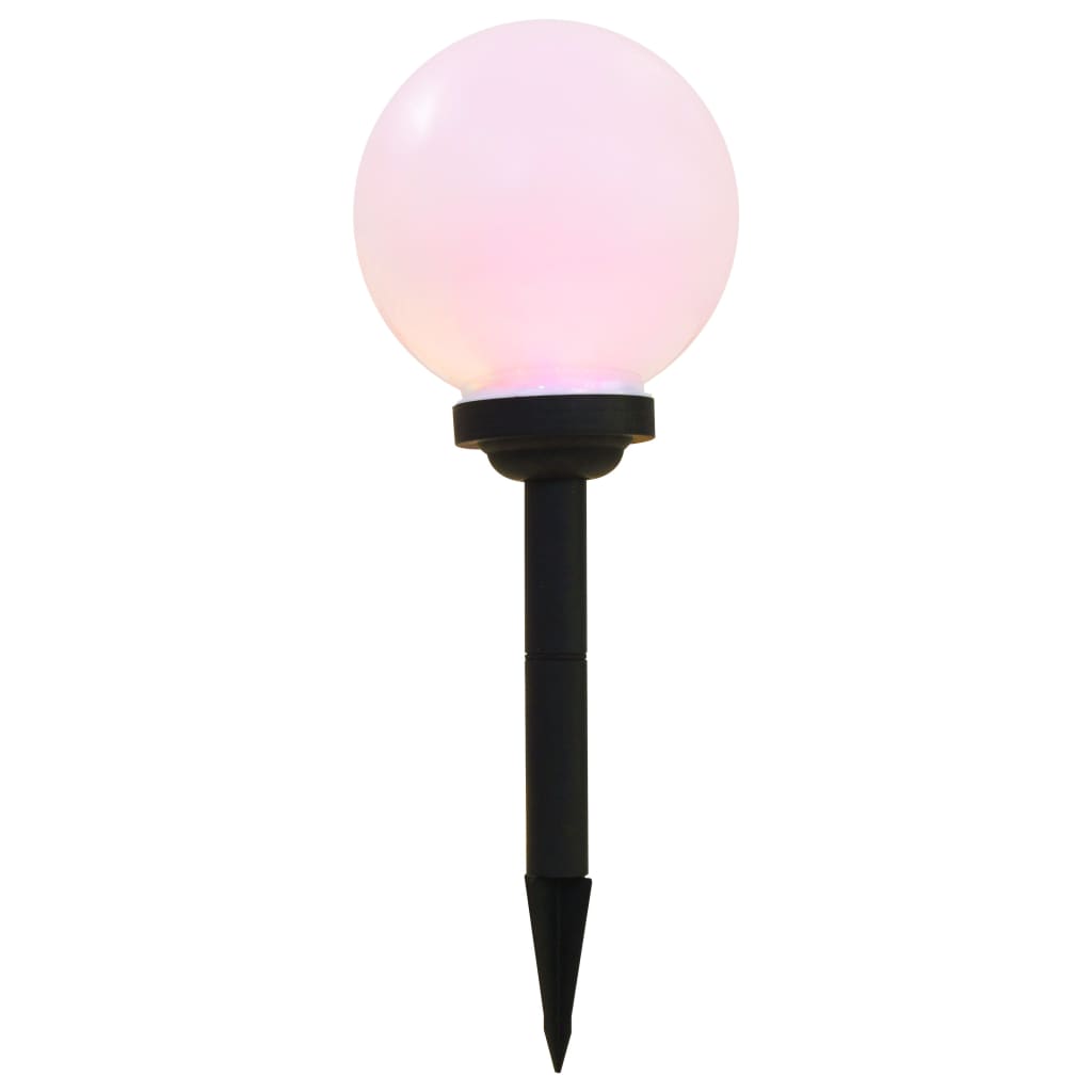 Lămpi solare de exterior, 6 buc., 20 cm, RGB, sferic, LED