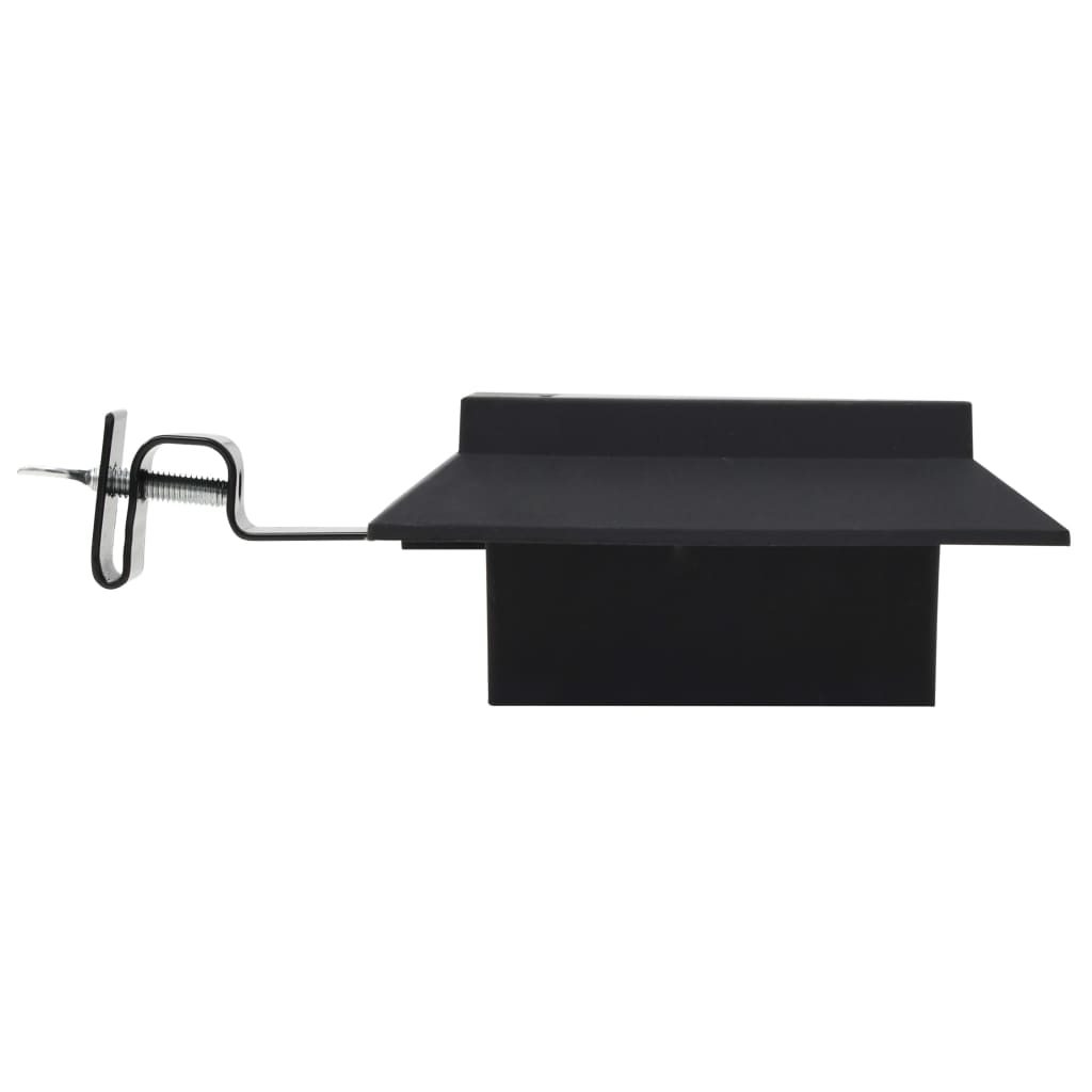 Lămpi solare de exterior, 12 buc., negru, 12 cm, pătrat, LED