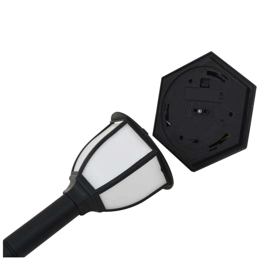 Lămpi solare de exterior cu LED, 6 buc., negru