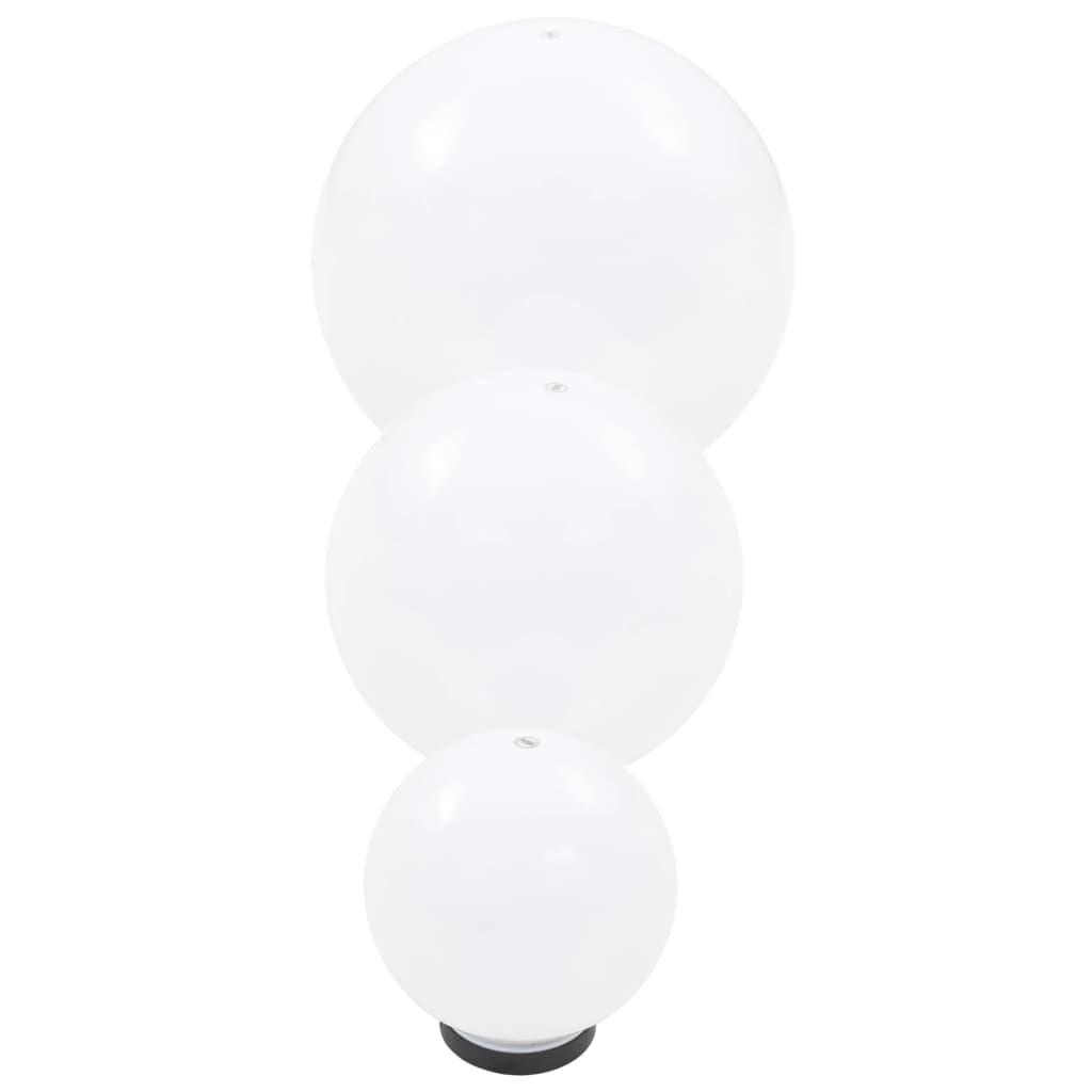 Set lămpi glob cu LED, 6 buc., 20/30/40 cm, PMMA, sferic