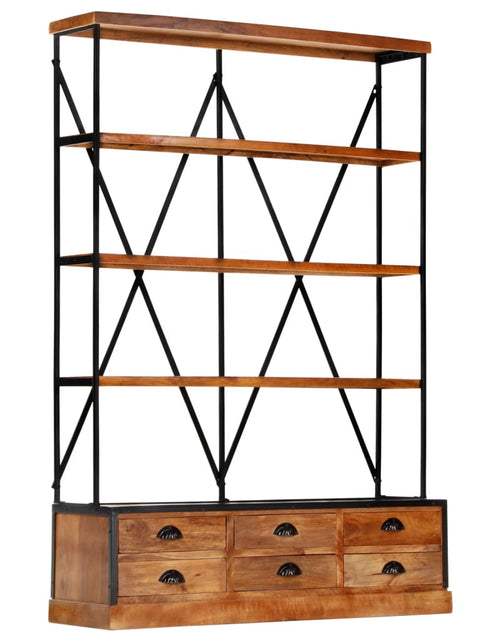 Încărcați imaginea în vizualizatorul Galerie, Bibliotecă 4 rafturi 6 sertare 122x36x181 cm lemn masiv mango - Lando

