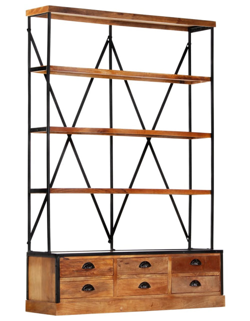 Încărcați imaginea în vizualizatorul Galerie, Bibliotecă 4 rafturi 6 sertare 122x36x181 cm lemn masiv mango - Lando
