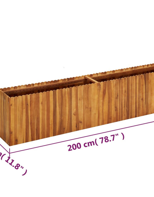 Încărcați imaginea în vizualizatorul Galerie, Strat înălțat de grădină, 200x30x50 cm, lemn masiv de acacia
