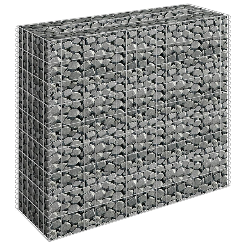 Strat înălțat gabion, 90 x 30 x 90 cm, oțel galvanizat