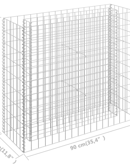 Încărcați imaginea în vizualizatorul Galerie, Strat înălțat gabion, 90 x 30 x 90 cm, oțel galvanizat
