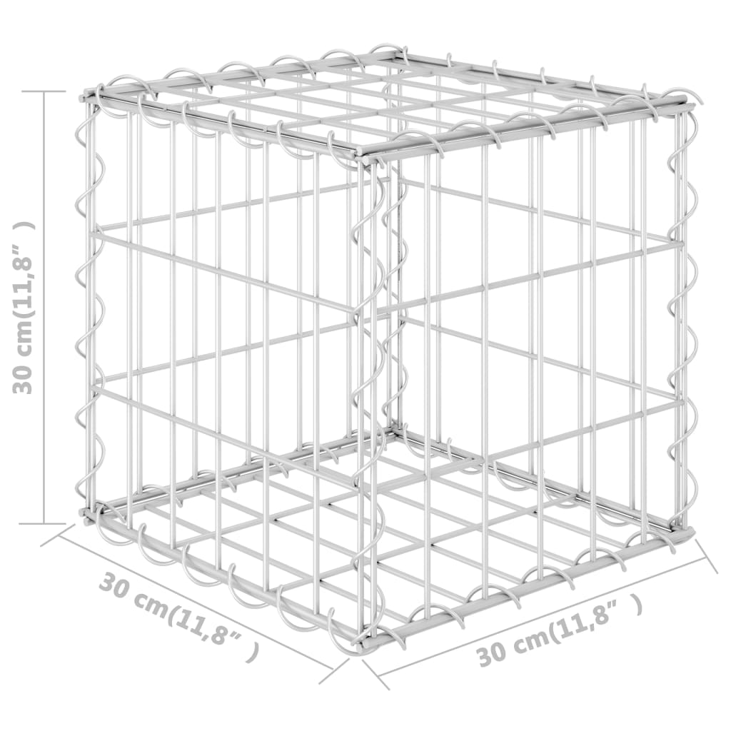 Gabion cub strat înălțat, 30 x 30 x 30 cm, sârmă de oțel