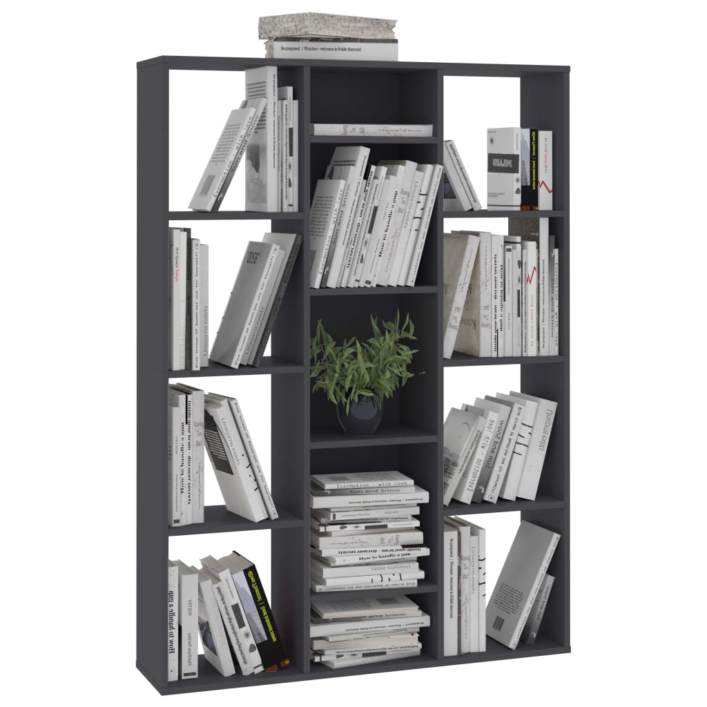 Separator cameră/Bibliotecă, gri, 100x24x140 cm, PAL