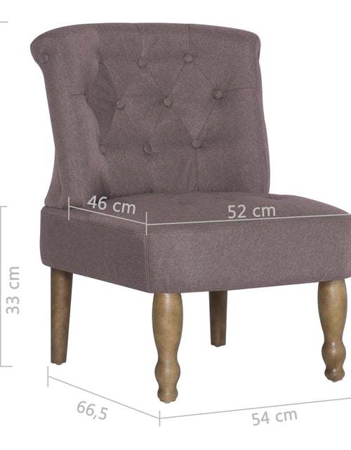 Загрузите изображение в средство просмотра галереи, Scaun stil franțuzesc, gri taupe, material textil
