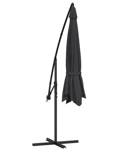 Încărcați imaginea în vizualizatorul Galerie, Umbrelă suspendată cu stâlp din aluminiu, negru, 350 cm
