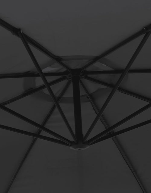 Încărcați imaginea în vizualizatorul Galerie, Umbrelă suspendată cu stâlp din aluminiu, negru, 350 cm
