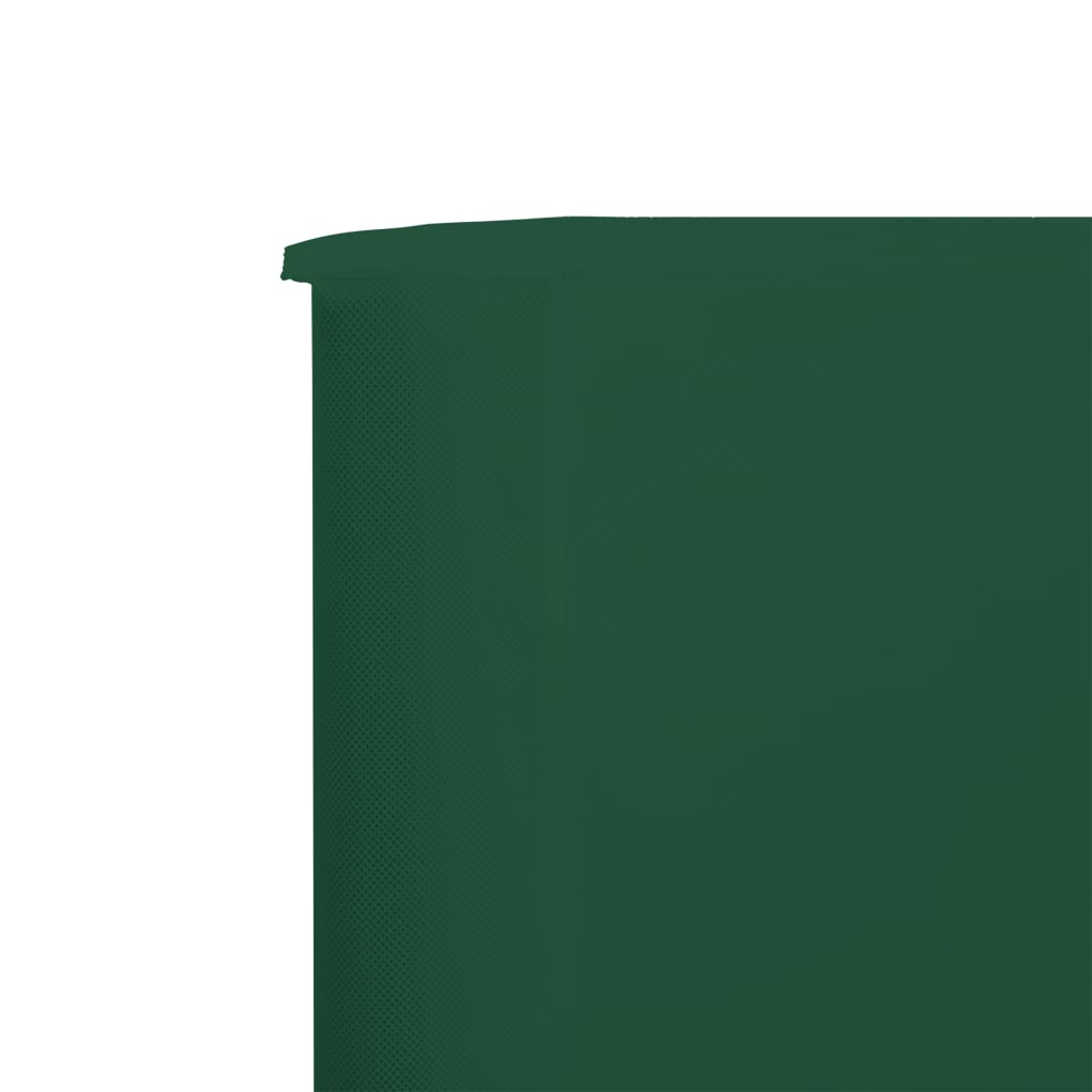 Paravan anti-vânt cu 5 panouri, verde, 600 x 160 cm, textil