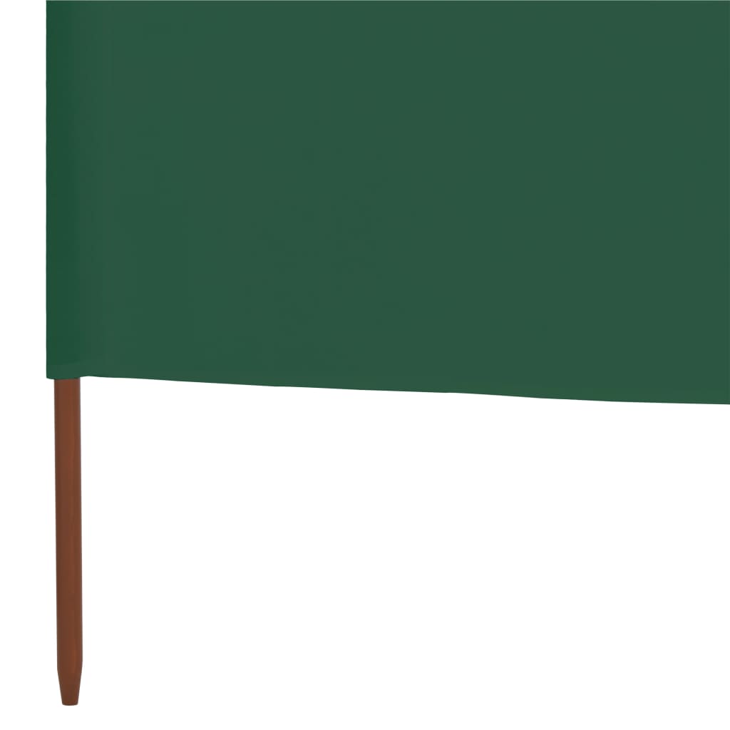 Paravan anti-vânt cu 5 panouri, verde, 600 x 160 cm, textil