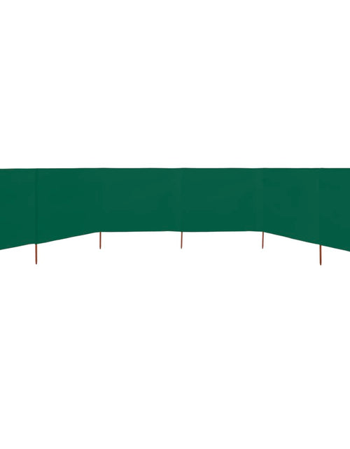 Загрузите изображение в средство просмотра галереи, Paravan anti-vânt cu 6 panouri, verde, 800 x 160 cm, textil
