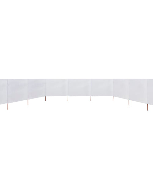 Încărcați imaginea în vizualizatorul Galerie, Paravan anti-vânt cu 9 panouri, alb nisipiu 1200x80 cm, textil
