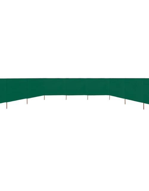 Загрузите изображение в средство просмотра галереи, Paravan anti-vânt cu 9 panouri, verde, 1200 x 160 cm, textil
