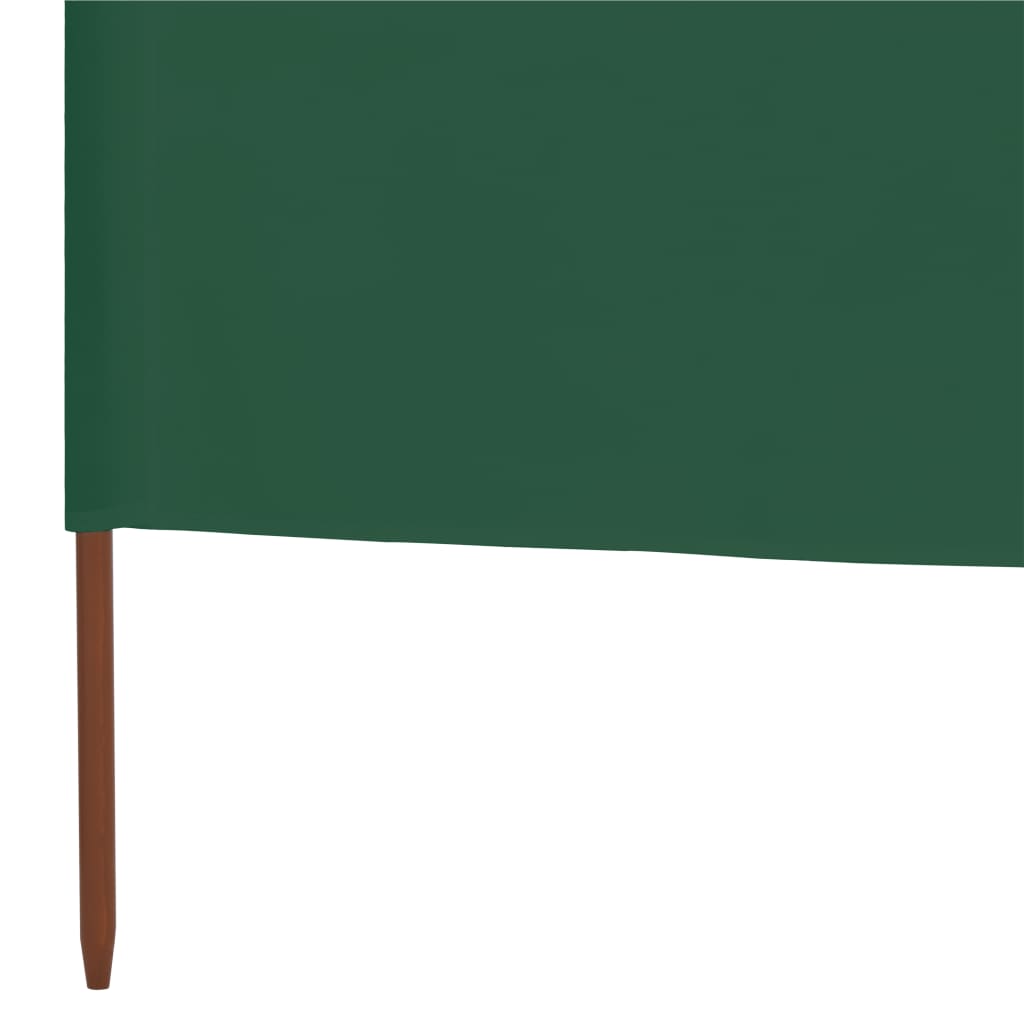 Paravan anti-vânt cu 9 panouri, verde, 1200 x 160 cm, textil