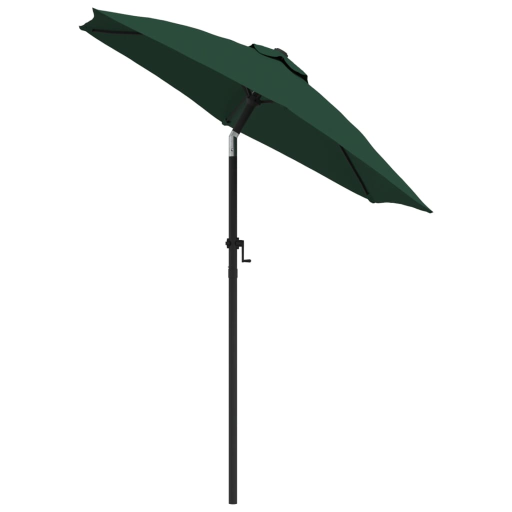 Umbrelă de soare, verde, 200 x 224 cm, aluminiu