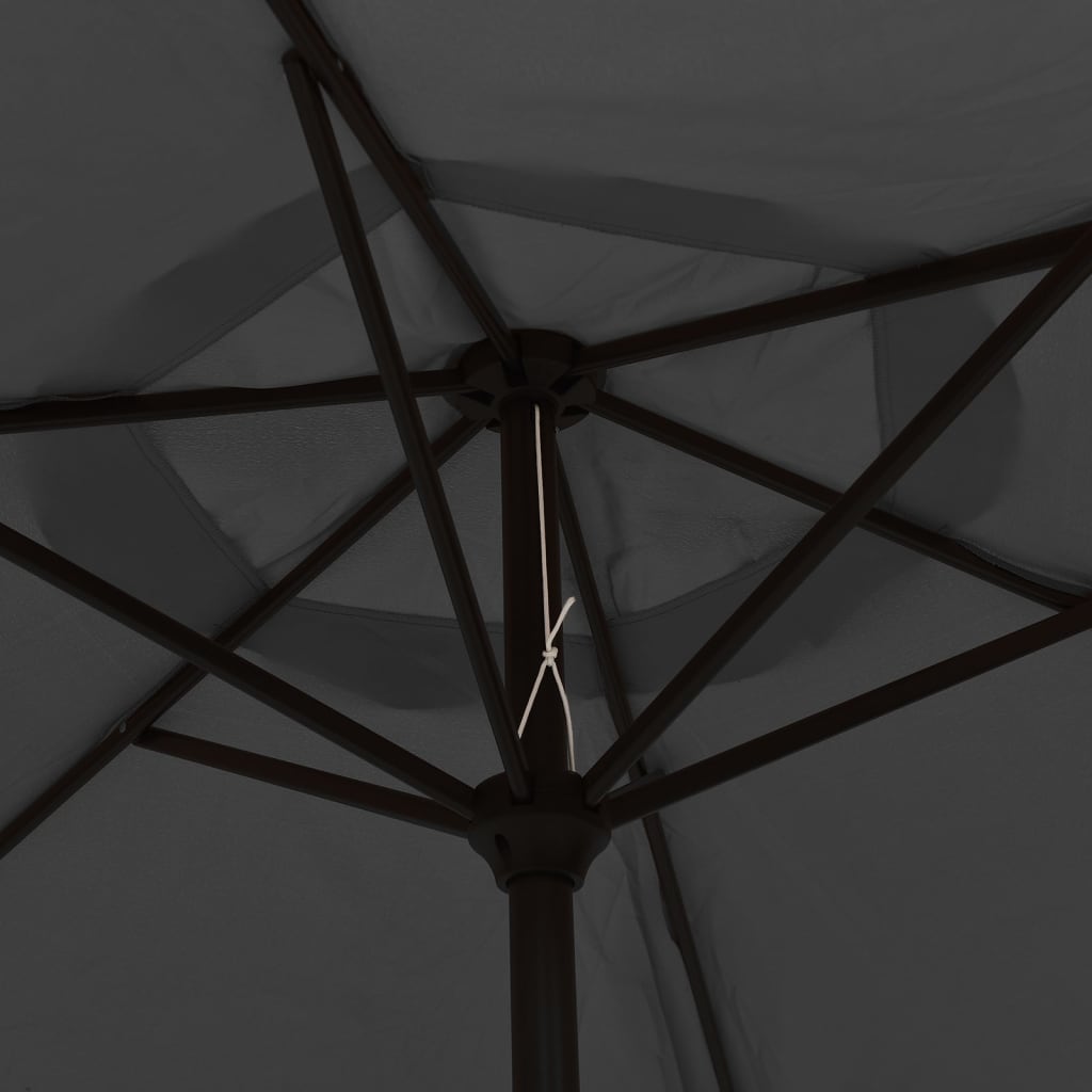 Umbrelă de soare, antracit, 200 x 224 cm, aluminiu