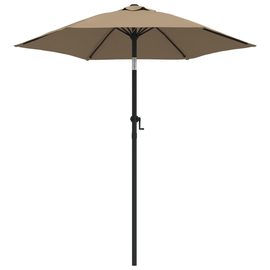 Umbrelă de soare, gri taupe, 200 x 224 cm, aluminiu