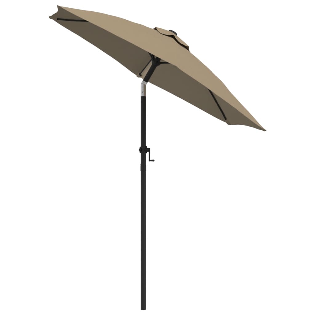 Umbrelă de soare, gri taupe, 200 x 224 cm, aluminiu