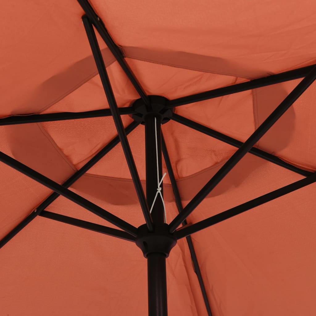 Umbrelă de soare, cărămiziu, 200 x 224 cm, aluminiu