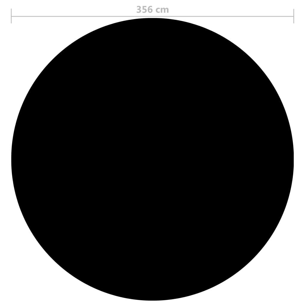 Prelată piscină, negru, 356 cm, PE