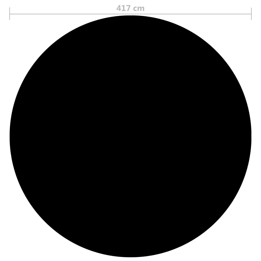 Prelată piscină, negru, 417 cm, PE