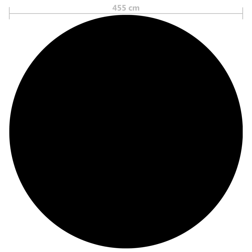 Prelată piscină, negru, 455 cm, PE