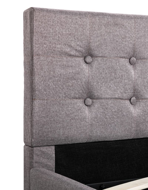 Încărcați imaginea în vizualizatorul Galerie, Cadru de pat hidraulic cu ladă, gri taupe, 120 x 200 cm, textil
