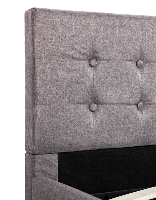 Încărcați imaginea în vizualizatorul Galerie, Cadru de pat hidraulic cu ladă, gri taupe, 160 x 200 cm, textil
