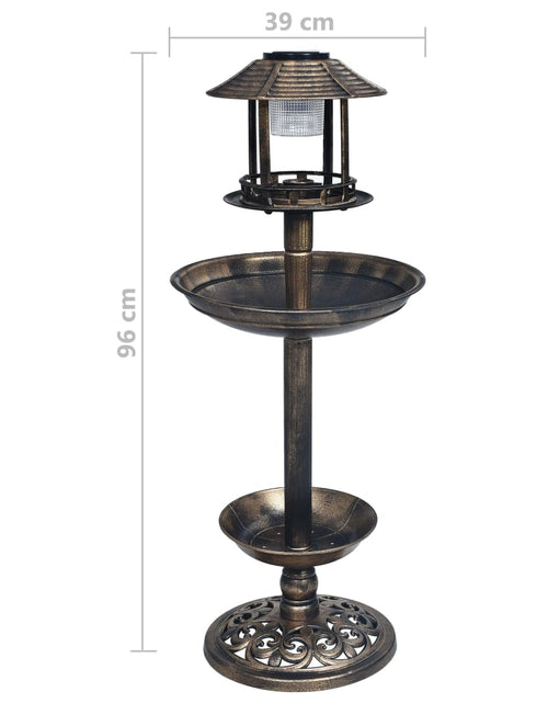 Încărcați imaginea în vizualizatorul Galerie, Baie pentru păsări decorativă, cu LED alimentat solar, plastic - Lando
