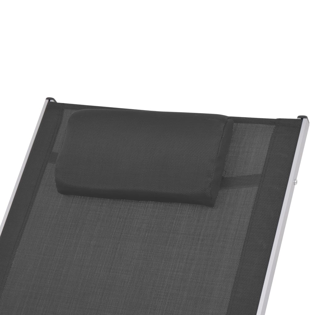 Scaun balansoar de exterior, negru, textilenă